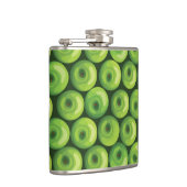 緑のりんごが付いているパターン フラスク (右)