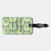 緑のりんごが付いているパターン ラゲッジタグ (裏面横)