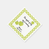 緑のりんご赤ちゃんシャワー スタンダードカクテルナプキン (角)