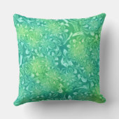 緑のろうけつ染め花枕 クッション (裏面)