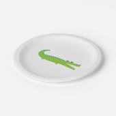 緑のわに紙皿 ペーパープレート (アングル)