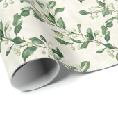 緑のを使用した水色のスノーベ離れリ ラッピングペーパー (ロールコーナー)