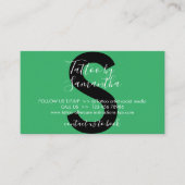 緑のアイコン ボディアート アフターケア手順 タトゥー 名刺 (正面)