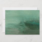 緑のアイボリーフローラが私の花嫁の付き添いに 招待状 (裏面)