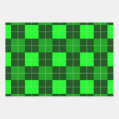 緑のアイルランドのシャムロックの明るい色合い ラッピングペーパーシート (正面2)