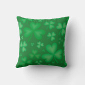 緑のアイルランドのシャムロックの装飾用クッション クッション (裏面)