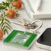 緑のアイルランドの天恵 キーホルダー (正面右)