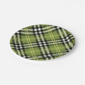 緑のアイルランドの格子縞パターン ペーパープレート (アングル)