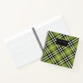 緑のアイルランド格子縞の模様 ノートブック (内部)