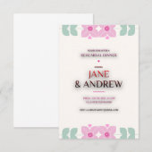 緑のアクセントがさりげないシンプルな結婚式の招待状 招待状 (正面/裏面)