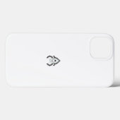 緑のアクセントを持つ白黒の模様 Case-Mate iPhoneケース (裏面 (横))