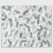 緑のアクセント付きボ離れタンパターン ラッピングペーパー (フラット)