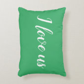 緑のアクセント枕にかわいらし「愛してる」 アクセントクッション (正面(垂直))