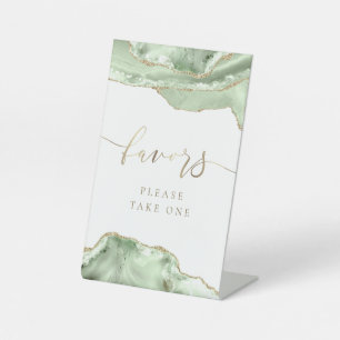 緑のアゲイトは台座の看板を支持する 台座サイン