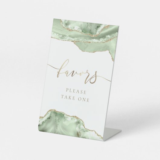 緑のアゲイトは台座の看板を支持する 台座サイン (正面)