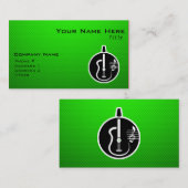 緑のアコースティックギター 名刺 (正面/裏面)