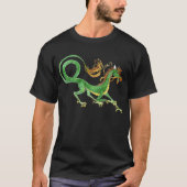 緑のアジアドラゴンのワイシャツ Tシャツ (正面)