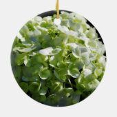 緑のアジサイの花 セラミックオーナメント (裏面)