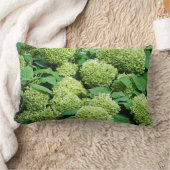 緑のアジサイ ランバークッション (ブランケット)