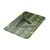 緑のアステカ式バスタブ バスマット (アングル)