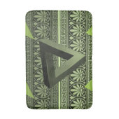 緑のアステカ式バスタブ バスマット (正面縦)