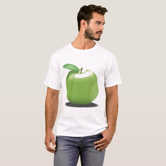 緑のアップル Tシャツ (正面フル)