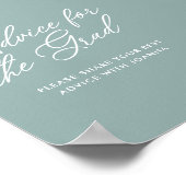 緑のアドバイスの看板 ポスター (角)