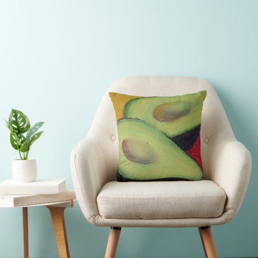 緑のアボカドの装飾用クッション クッション (椅子)