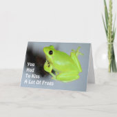 緑のアマガエルのイメージ カード (正面)