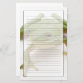 緑のアマガエル 便箋 (正面/裏面)