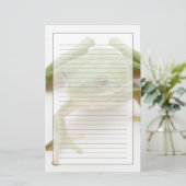 緑のアマガエル 便箋 (スタンド正面)