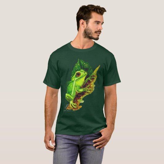 緑のアマガエル Tシャツ (正面フル)