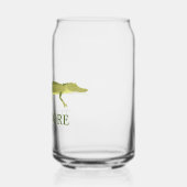 緑のアリゲーターリアリスティックパーソナライズされたグラフィック ガラス缶 (左)