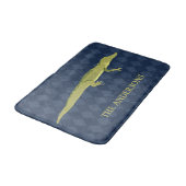 緑のアリゲーターリアリスティックパーソナライズされたグラフィック バスマット (アングル)