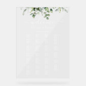 緑のアルファベットの座席表 アクリルサイン (正面)