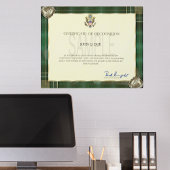 緑のアンティーク枠と銀色の写真 フォトプラーク