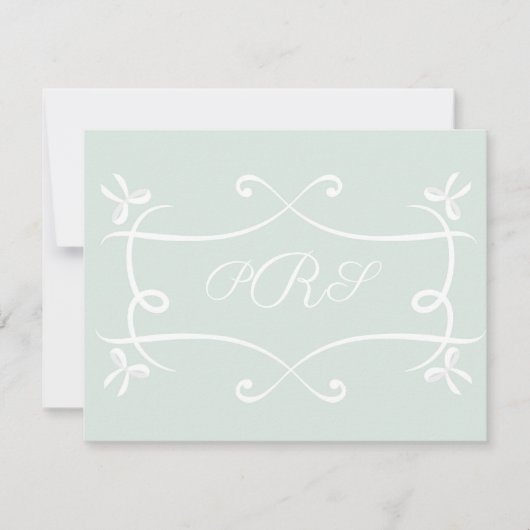 緑のアントイネットエレガントエンブレムフィリーノートカード ノートカード (正面)