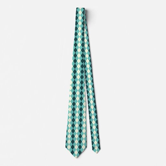 緑のアーガイルスタイルパターン ネクタイ (正面)