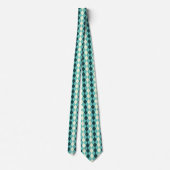 緑のアーガイルスタイルパターン ネクタイ (裏面)