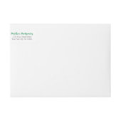 緑のアーガイル折り返しのまわりにラベル ラップアラウンドラベル (正面)