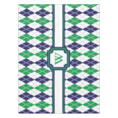 緑のアーガイル柄のなテーブルクロス テーブルクロス (正面)