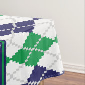 緑のアーガイル柄のなテーブルクロス テーブルクロス (インサイチュ)