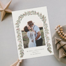 緑のアーチスクリプトモダンフォトクリスマス