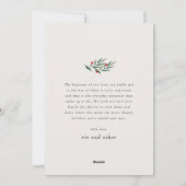 緑のアーチスクリプトモダンフォトクリスマス シーズンカード (裏面)