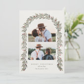 緑のアーチスクリプモダント2写真クリスマス シーズンカード (スタンド正面)