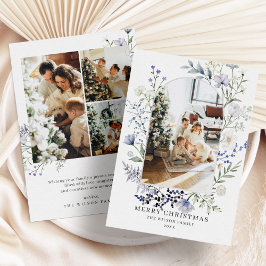 緑のアーチフォトモダンクリスマス シーズンカード