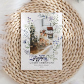 緑のアーチフォトモダンクリスマス シーズンカード