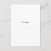 緑のアーチブックベビー赤ちゃんシャワー囲いCa エンクロージャーカード (裏面)