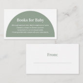 緑のアーチブックベビー赤ちゃんシャワー囲いCa エンクロージャーカード (正面/裏面)