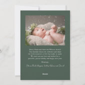 緑のアーチボウ2フォトクリスマス シーズンカード (裏面)